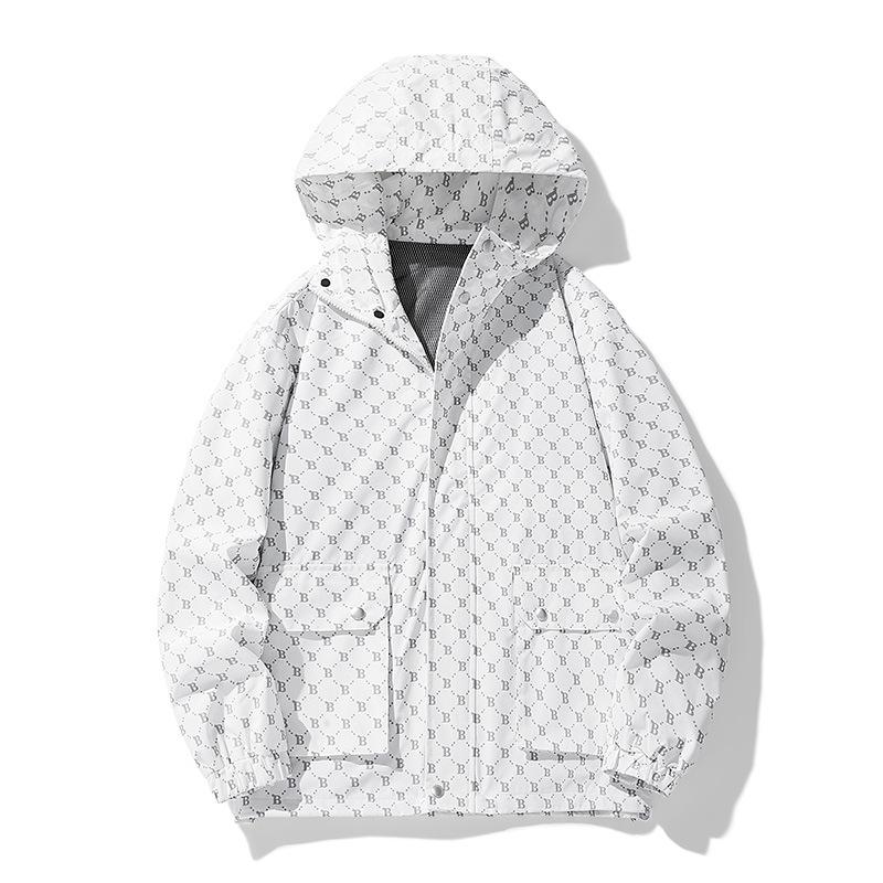 

Письмо тренд универсальная модная повседневная куртка мужская весна и осень свободная мужская куртка с капюшоном в гонконгском стиле красивая 3XL