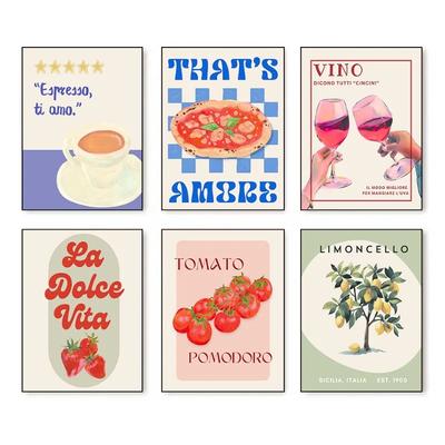 Italian Summer Series Poster Print Canvas Art Pictures Home for Living Room and Bedroom Wall Modern Decor Frameless Painting