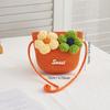 Cute Zipper Straw Bag Flower Princess Summer Beach Coin Purse Handmade Woven Storage Basket Kids