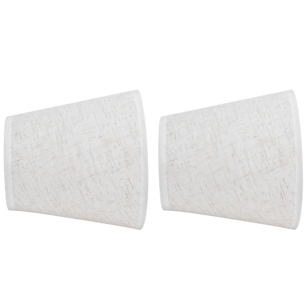 2PCS Table Lamp Shade Cover Fabric Clip On Lampshade for E14 Screw Candlestick Lamp Chandelier