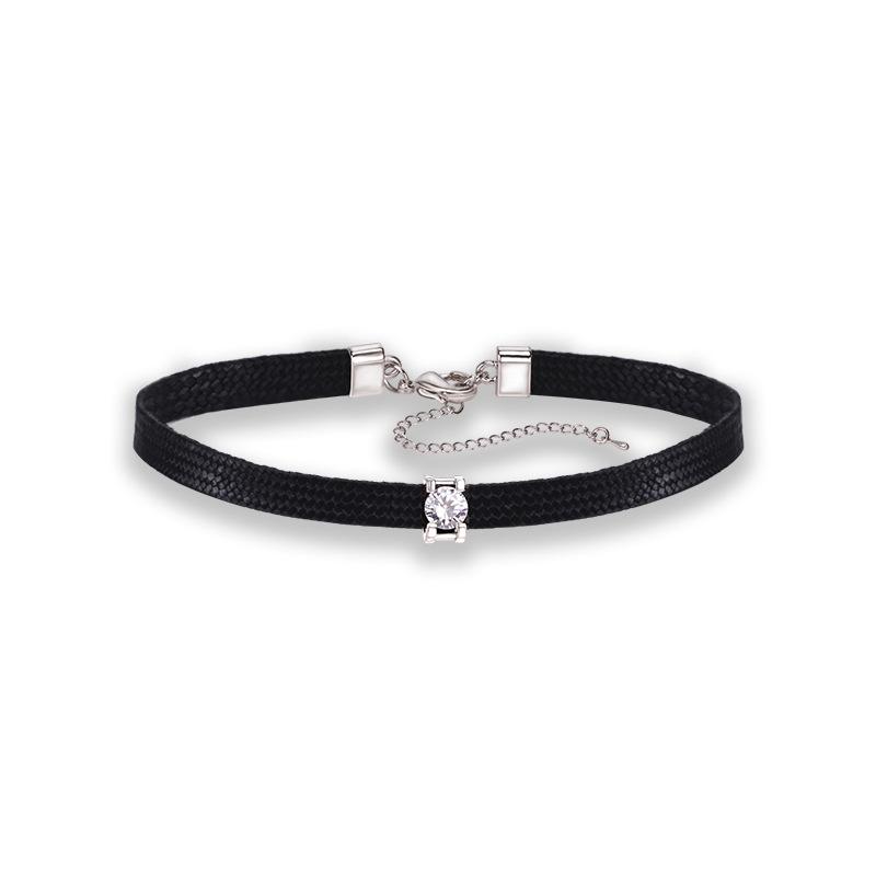 Choker Necklace Women S Black Rope Collarbone Chain Neckband Black Necklace Collar Neck Jewelry Small Short Necklace