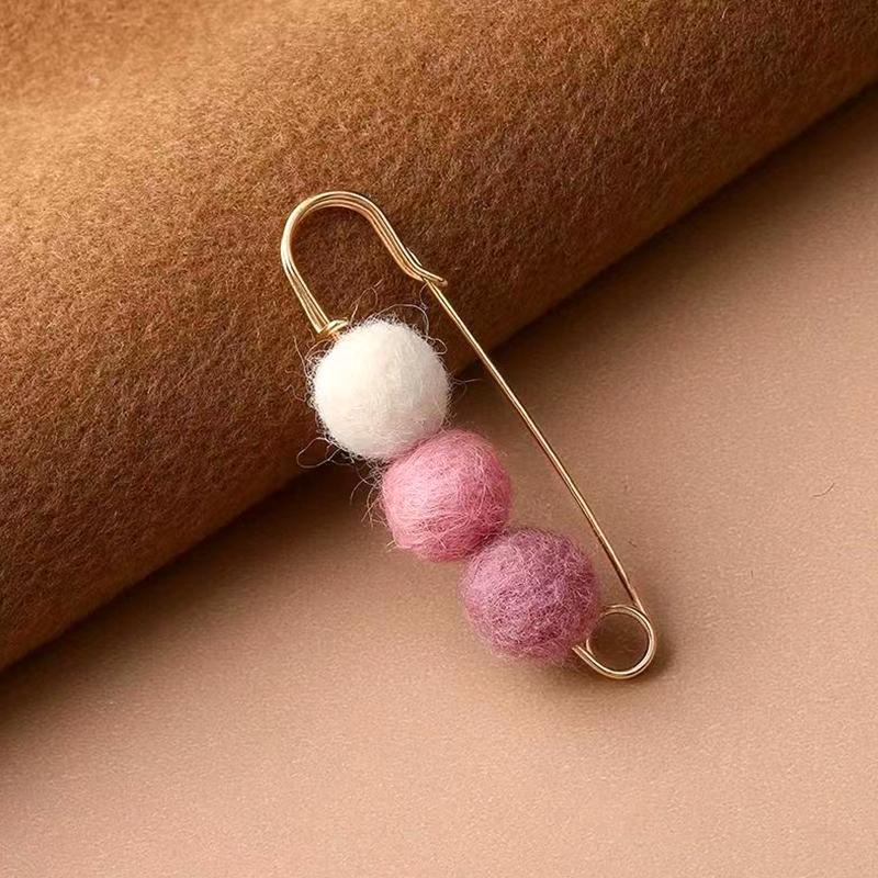

1 шт. фетровая булавка с шариком, плюшевая брошь, антибликовая пряжка, фиксированная пряжка для шарфа
