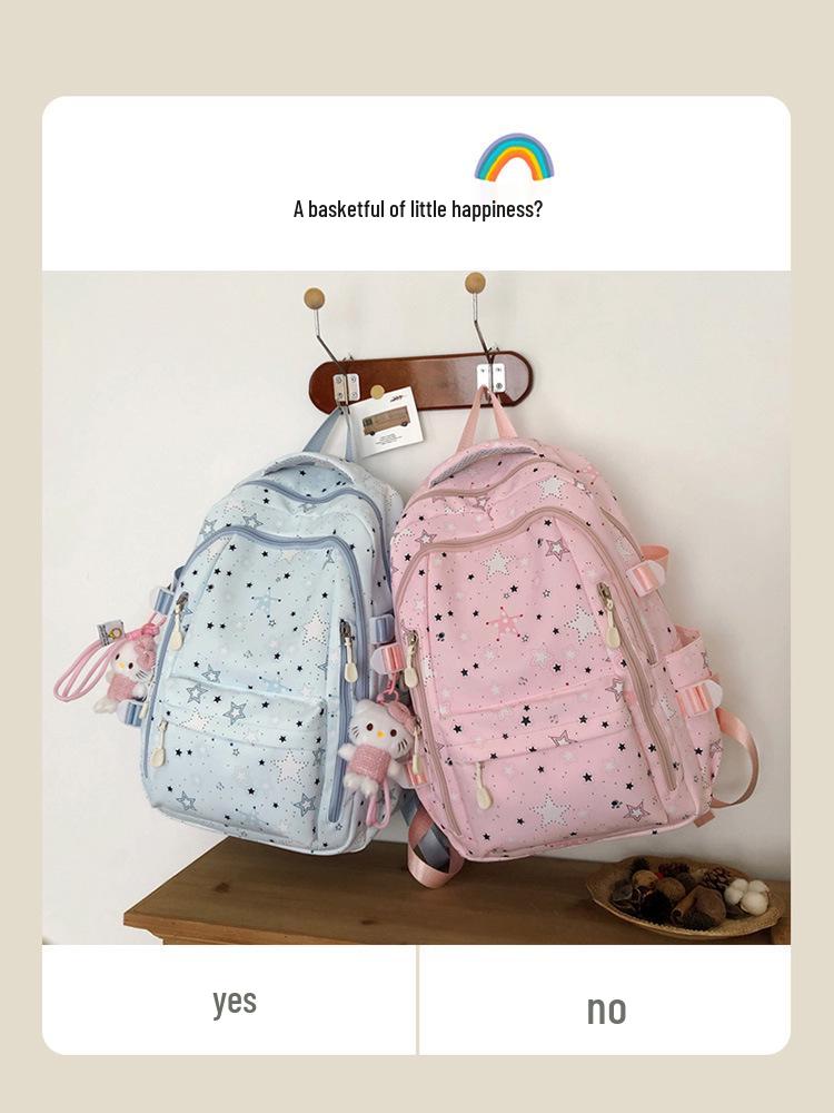 Korean-Style Backpack for Middle School Girls – Stylish Travel, Handbag & Shoulder Bag