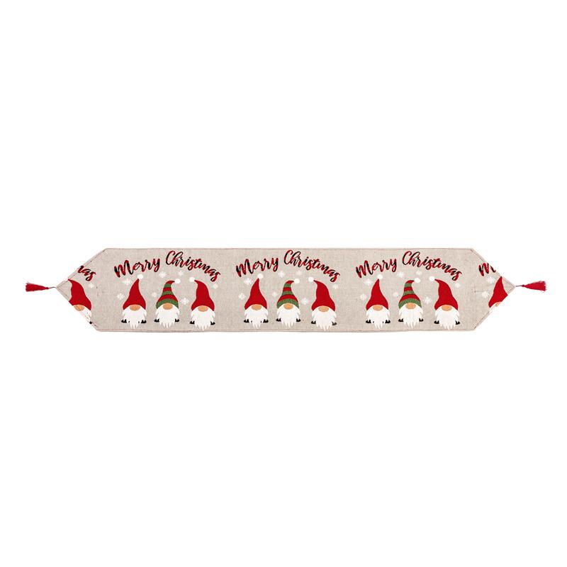 Christmas Tree Elk Snowflake Plaid Table Runner Party Wedding Decoration Table Runner Christmas Decoration Home Table Runner