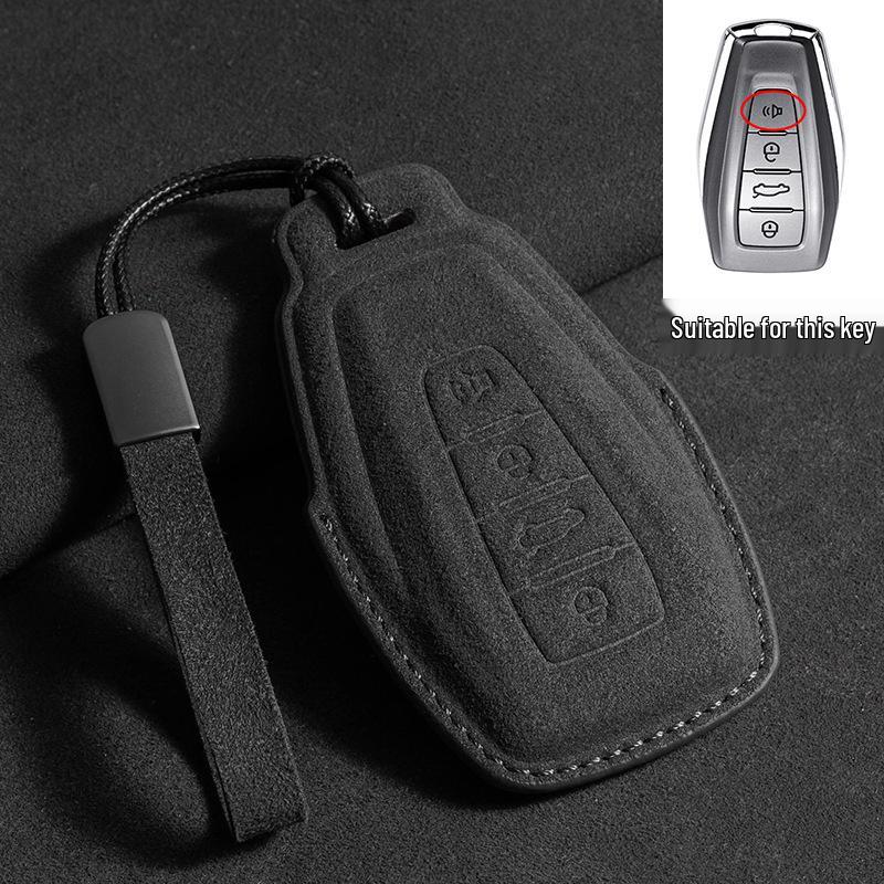 Geely Emgrand GS Key Case - Suede Three-Color Design for S1, Boyue, X3, Vision X6, Borui, Panda (Unisex)