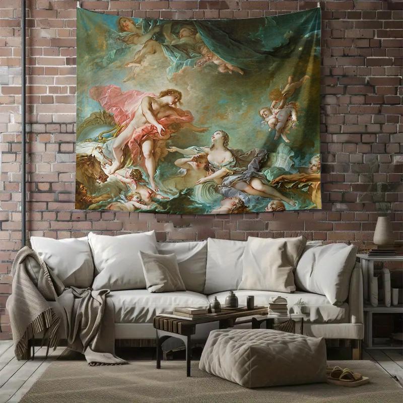 Vintage Tapestry Wall Hanging Renaissance Art Biblical Scene Home Decor Bedroom Living Room Aesthetic Wall Art