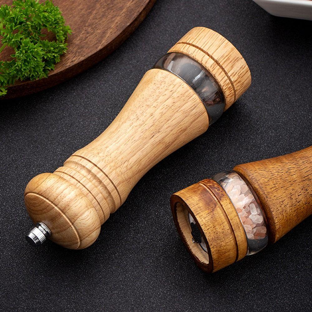 6 Inch Manual Salt Pepper Grinder Adjustable Particle Size Spice Salt Grinder Restaurant