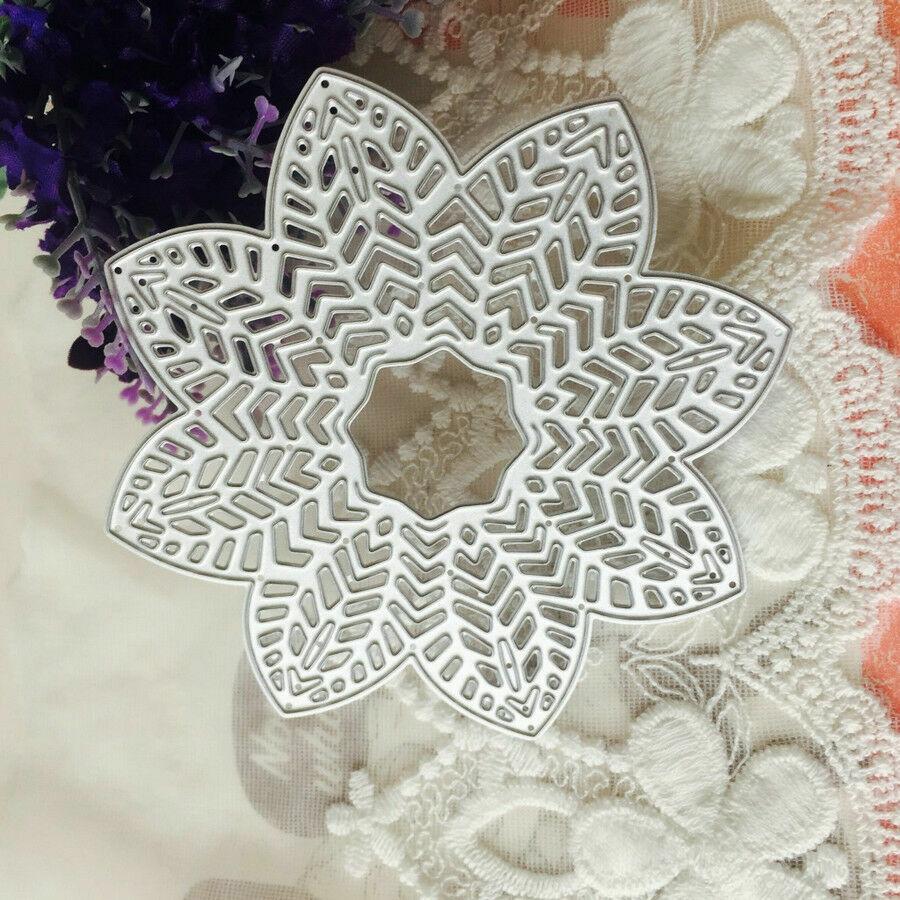 Runde Blume Stanzformen Metallschablone DIY Scrapbooking Album Karte Präge Handwerk Kunst Blütenblatt Rahmen