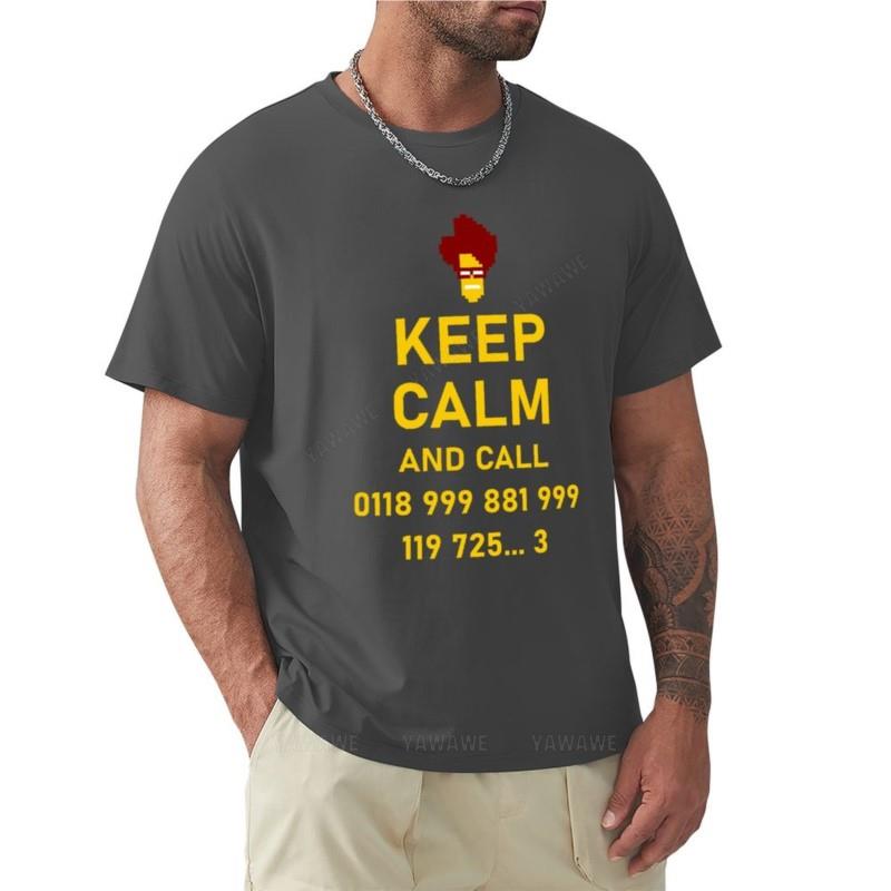 Keep Calm And Call 0118 999 881 999 119 725 3 It Crowd Tshirt Hippie Clothes Anime Unisexs Tshirts