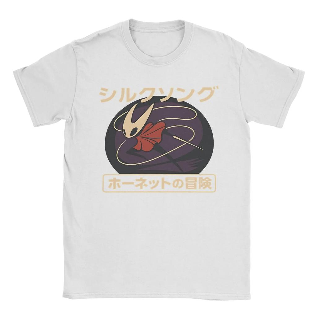 Harajuku T Shirt Summer Japanese Silk Song Novelty T-Shirts Hollow Knight Cotton Tee Adult Hot Sale Short Sleeve Top Tees soft