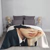 Kim Seokjin Blankets Flannel Winter Cute Multi-function Super Soft Throw Blankets for Sofa Bedroom Quilt Travel Bedspread