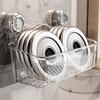 Transparent Draining Basket Large Capacity Wall Mounted Storage Rack Makeup Organizer  for Home