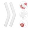 12Pcs Silicone Straw Tips for Metal Straws White Soft Food Grade Reusable Mouth Pieces 8Mm Diameter Straw Sleeves for Tumblers