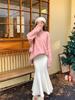Women's High Waist White Knit Bodycon Fishtail Skirt - Autumn Winter 2025 Slim Fit