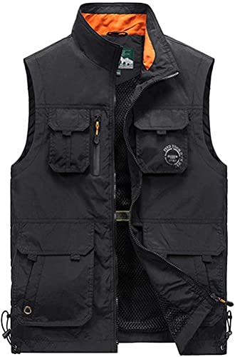 

[Manatsulife] Mesh Vest Outdoor Vest for Men - Fishing, Photography, Photographer, Father s Day Gift, Fishing, Hiking, Multifunctional, Fashionable, S