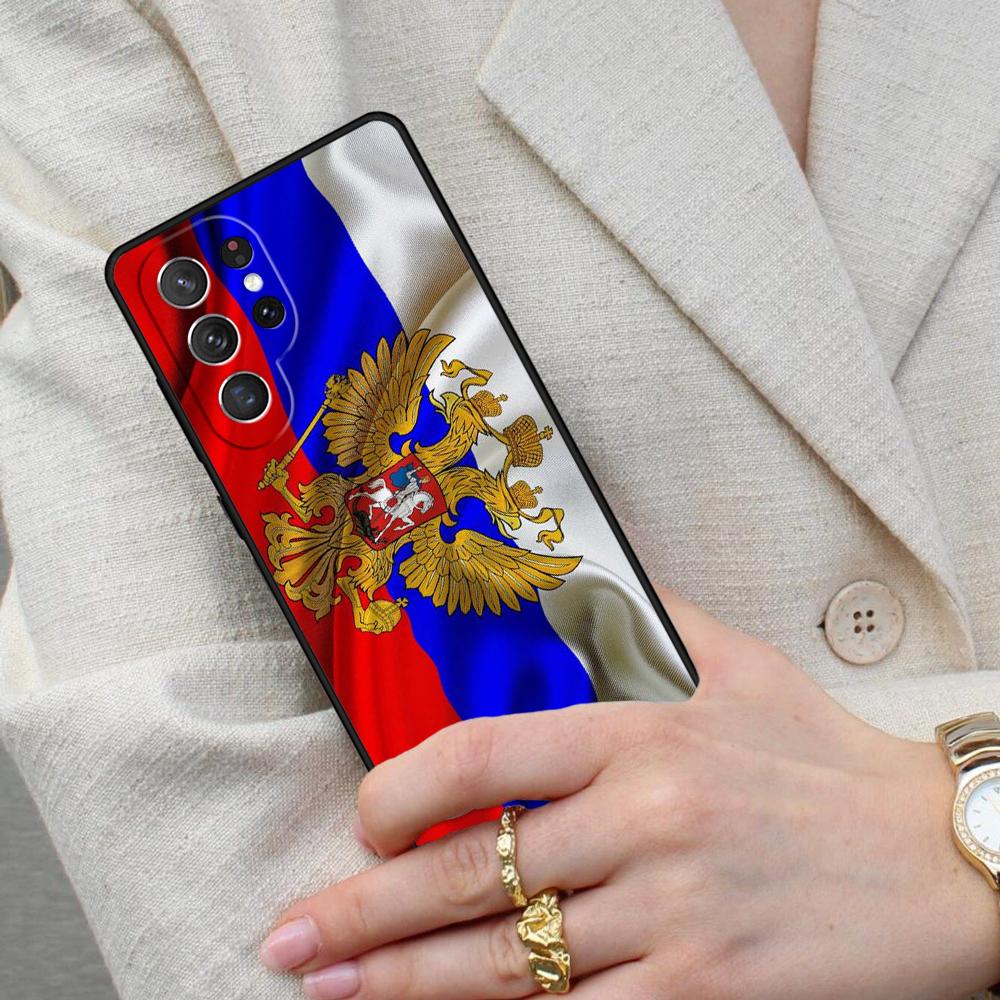 Russia Russian Flags Emblem Cell Phone Case for Samsung Galaxy S26 Ultra S25 S24 S23 S22 S21 S20 Note10 Cover