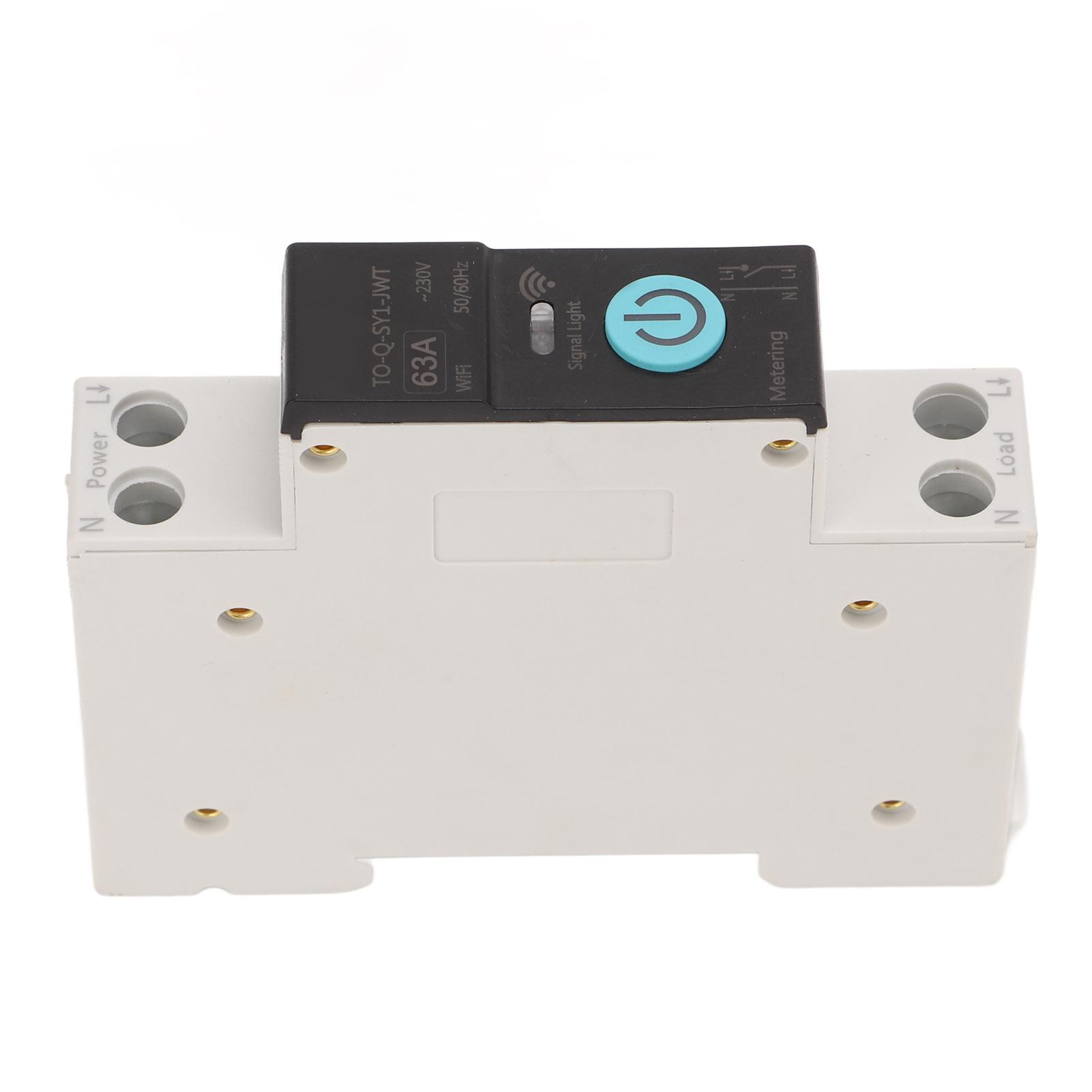 

Din Rail Circuit Breaker Smart WIFI Switch Mobile Phone Remote Control 3 Timing Modes for Household Appliances 63A