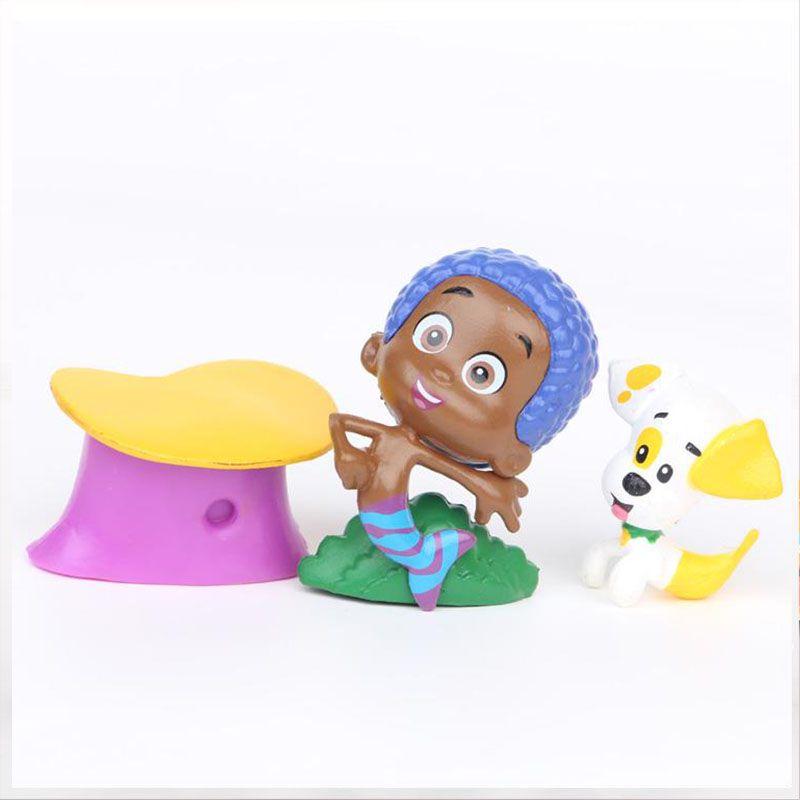 Bubble 12pcs Figure Guppies Toy Cake Topper Gil Molly Nonny Deema Oona Goby Toys