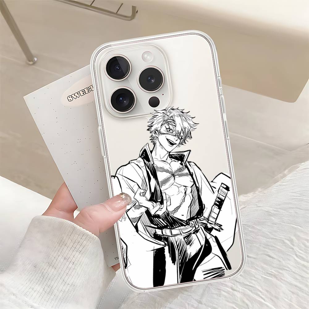 S-Shinas-zugawas S-Sanemi Phone Case For Iphone17 16 15 11 13 14 Pro Max 7 8 Plus X Xr Xs Max Se2020 12mini Transparent Cov