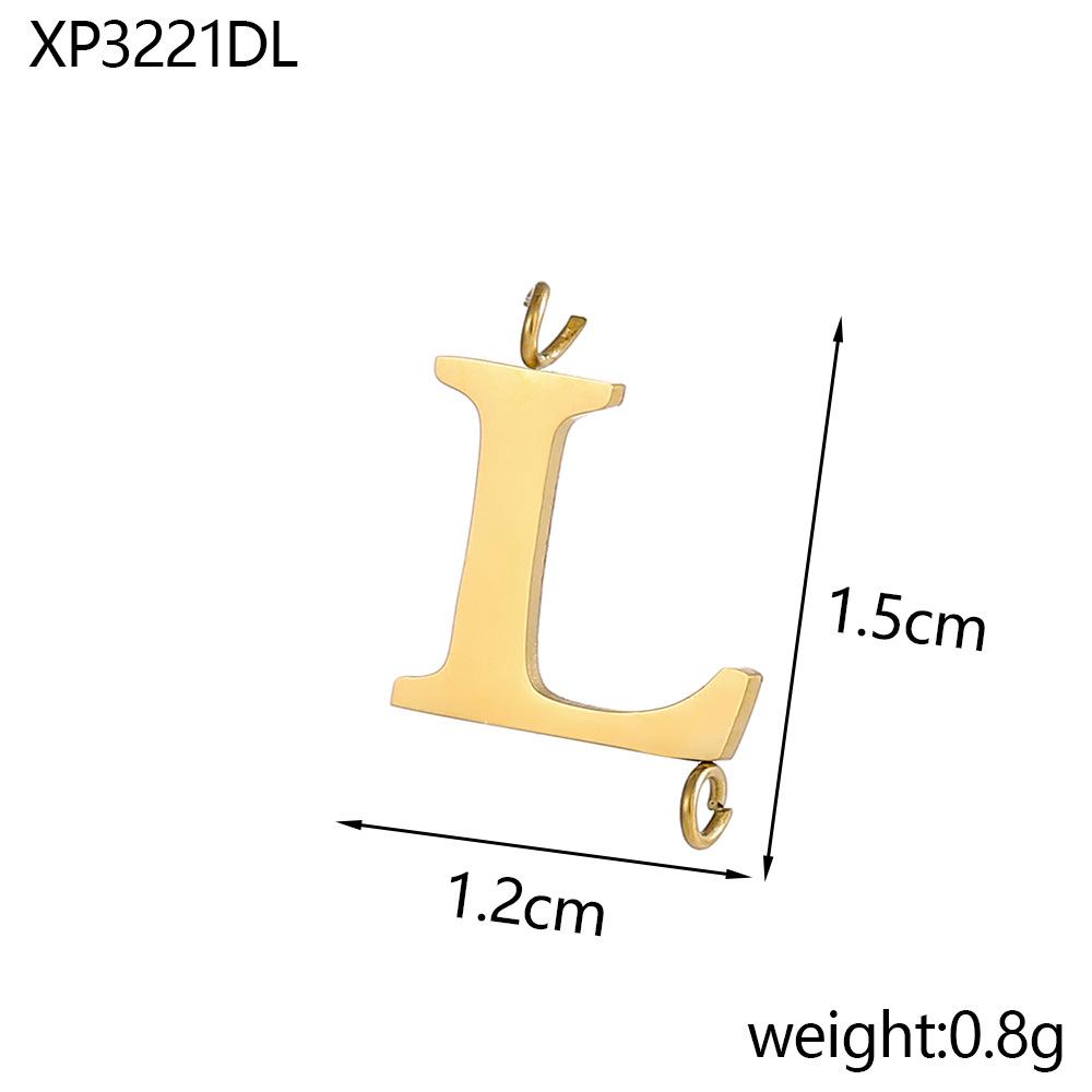 CARLIDANA Stainless Steel Gold Plated Capital Letters with Two Loops Waterproof Initial DIY Jewlery Making Charm Pendant