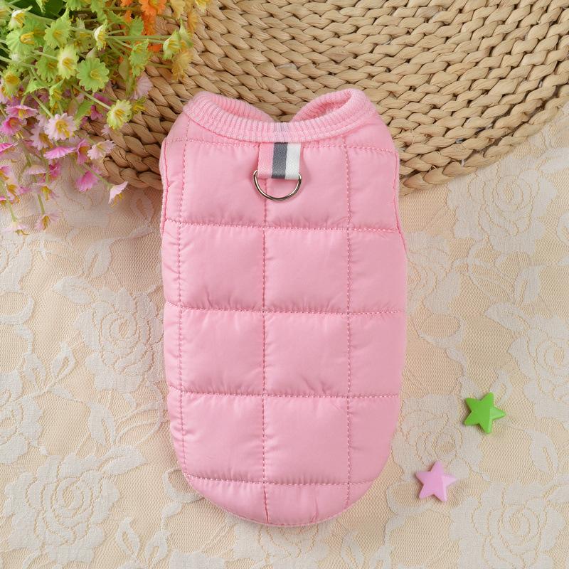 1PC Simple Pet Clothes Dog Cat Clothing Cotton-padded Teddy Small Dog, Autumn and Winter Models