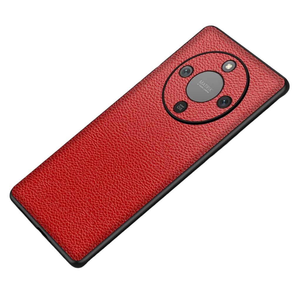 Phone Case For Honor Magic8 Lite 5G / X9d 5G / X70 5G Litchi Texture PU Leather Coated PC + TPU Protective Phone Back Cover