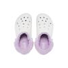 Crocs Classic Clog EVA Comfortable Breathable Casual Sports Sandals Unisex Sandals White Purple 206633-577