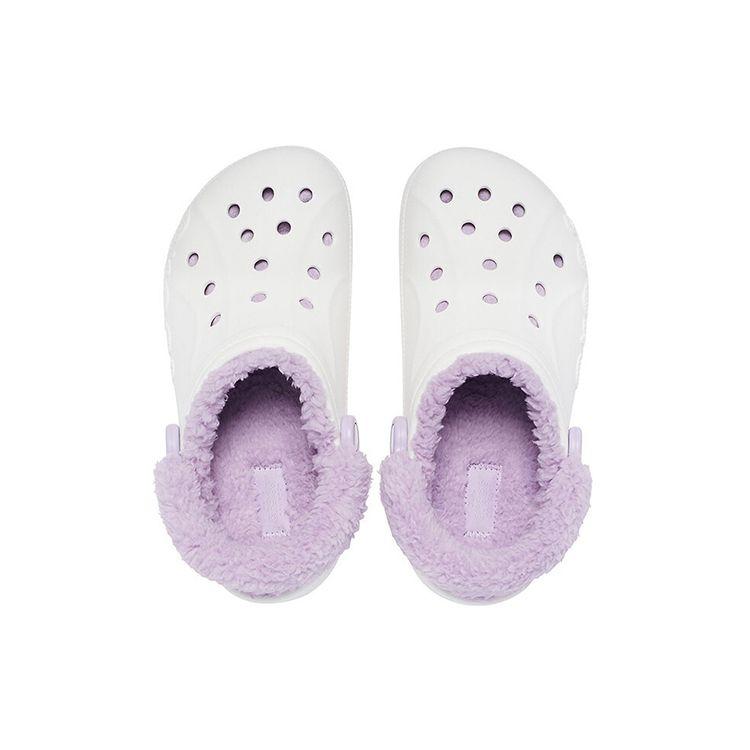 Crocs Classic Clog EVA Comfortable Breathable Casual Sports Sandals Unisex Sandals White Purple 206633-577