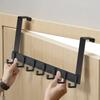 Hook Behind The Door Wall Mounted Hanging Clothes Storage Shelf No Punching Required Door Back Hooks Carbon Steel Storage Racks