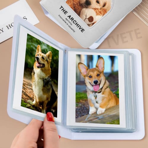 TVETE Trading Card Case, Oshikatsu Card File, 1 Pocket [Holds 40 Cards, 2 Books], Card Folder, Small Trading Card Holder, Mini, Cute Card Storage Book