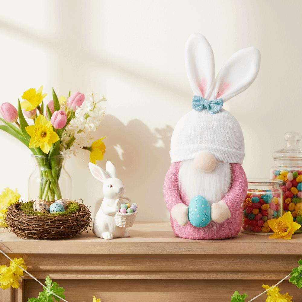 With Easter Egg Easter Bunny Gnome Faceless Feature Easter Elf Decorations  Indoor Decoration