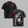 Japanese Anime BLEACH Kurosaki Ichigo Washed Cotton T‑shirt Unisex Vintage Summer Short Sleeve Harajuku Streetwear Casual Top