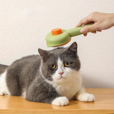 1pc Pet Supplies Pet Comb Self Cleaning Slicker Brush Remove Hair Grooming Brush Pet Dematting Comb Beauty Slicker Cat Comb
