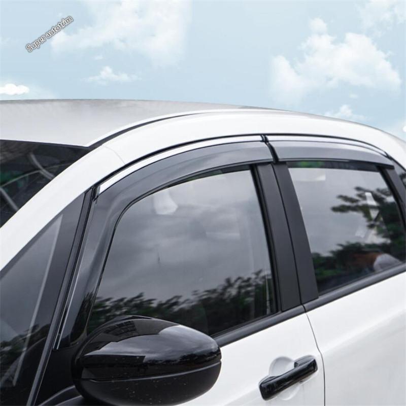Lapetus Car Rain Shield Deflectors Awning Trim Window Visor Cover 4PCS Exterior Accessories For Honda Fit Jazz GR  - 2025