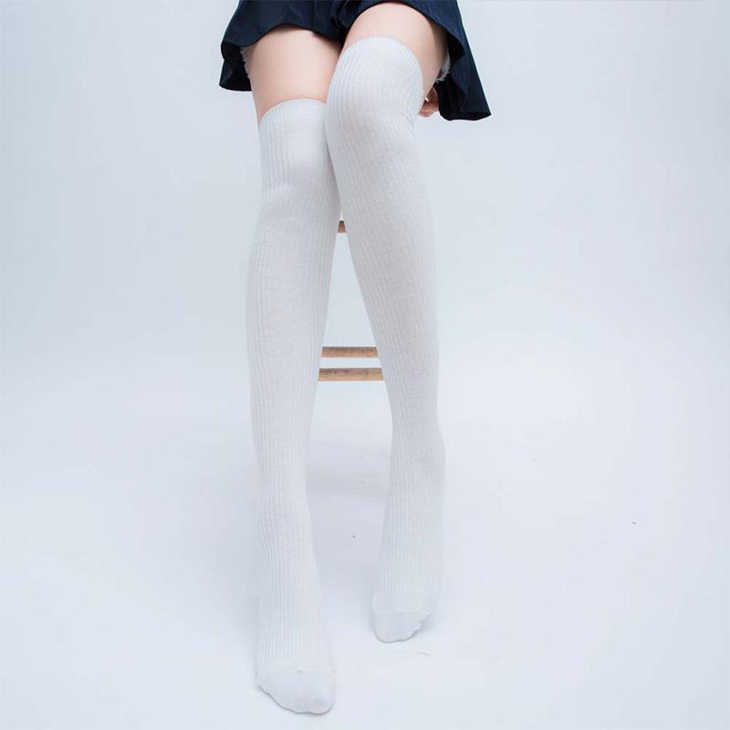 Sexy Warm Long Cotton Stocking Over Knee Stocking Women Winter Knee High Thigh Knitted Stockings for Ladies Over The Knee Socks