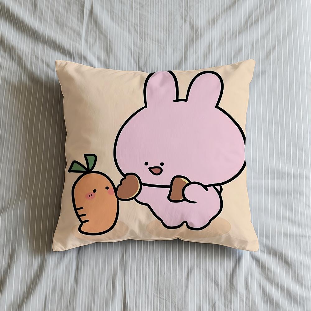 Cushion Cute Cover Soft Case Cartoon Asamimichan Sofa Living Bunny Room Home Comfortable Office Decor Protective Pillow Covers