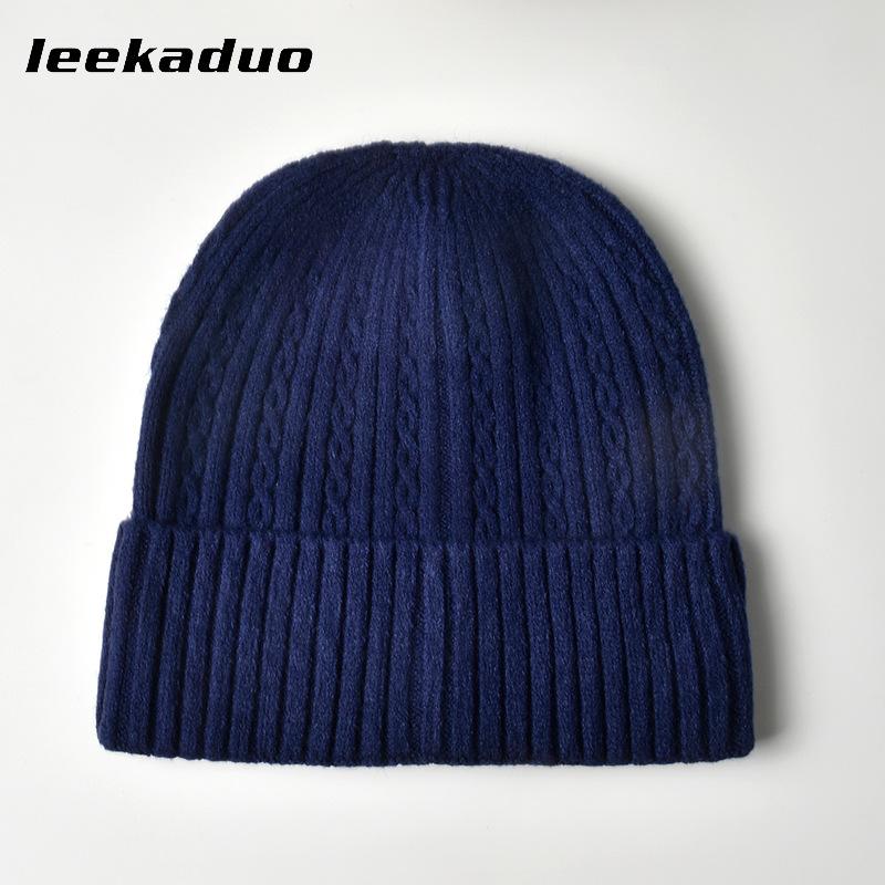 Hat for Men's Winter Casual Solid Color Knitted Hat for Women's Knitted Headcap Fashion Cold Hat