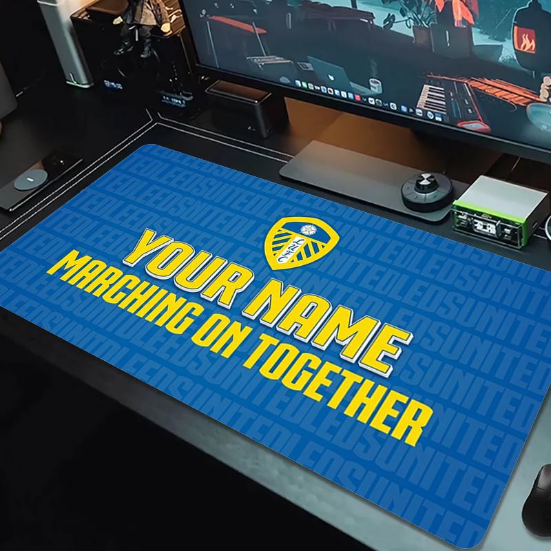 Custom Name Leeds United Mouse Pad Large Gaming Table Cushion Non-slip Laptop Tablet Big Mousepad XXL Mat Mini PC Playmat With Lock edge_XIA