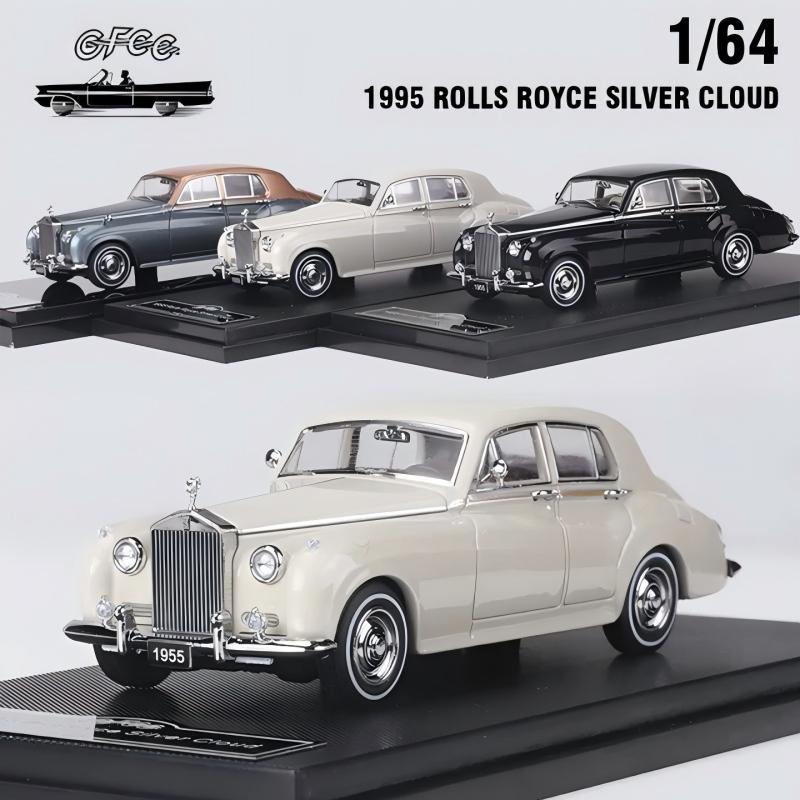 GFCC 1:64 Minicar 1955 Rolls Royce Silver Cloud Alloy Model Vintage Car Diecast Replica Collector's Car Decor