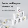 28-Piece Double Six Dominoes Set in Tin Box - Educational Building Toy for Kids