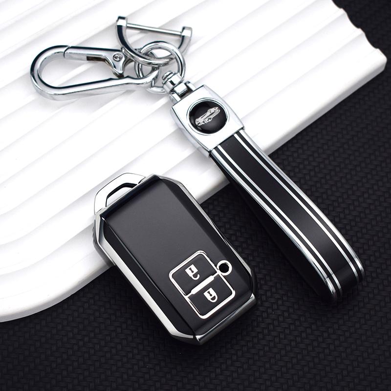 TPU Car Key Case Cover for Suzuki Swift 2017 2018 Keyless Fob Shell Skin Keyring Key Chain Holder Protector