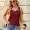 Solid Casual Loose Sleeveless Blouses For Women Fashion Summer Women's Oversized Shirts And Blouses Elegant Youth Female Tops