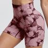 Women's Tie-Dye Seamless High-Waisted Yoga Shorts - Summer Fitness Sportswear