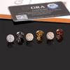 Full Moissanite D Color Women's Hip-hop Round Earrings 925 Silver Screw Ear Stud High Quality Fine Jewelry for Women men Gift