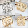 1/4Pcs Alloy Circle Scarves Brooch Pins Metal Heart Hollow Out Silk Scarf Buckle Ring Clips For Women Girls Clothing Accessories
