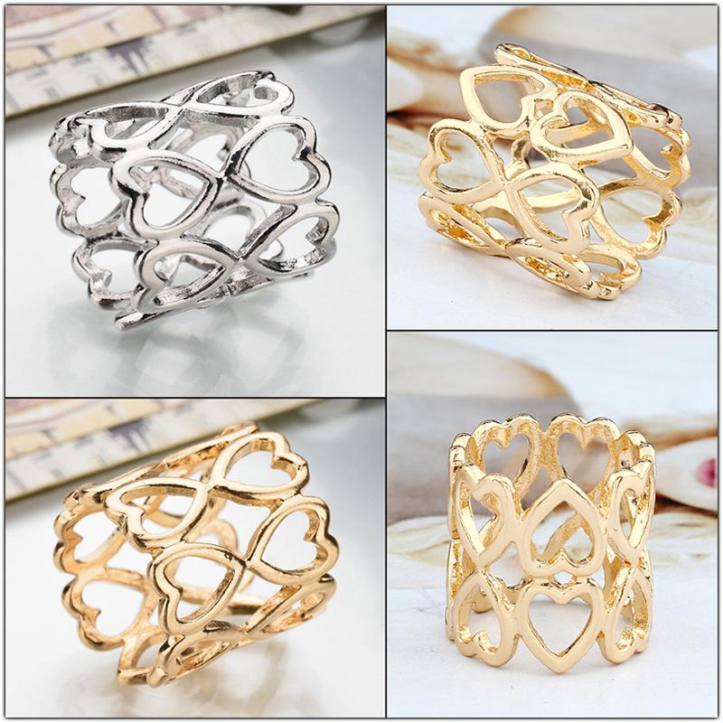 1/4Pcs Alloy Circle Scarves Brooch Pins Metal Heart Hollow Out Silk Scarf Buckle Ring Clips For Women Girls Clothing Accessories