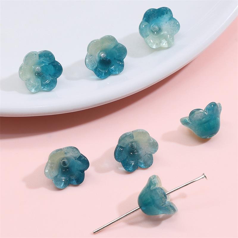 Gradient Glass Imitation Jade Lily of the Valley Beads for DIY Necklace & Bracelet Accessories