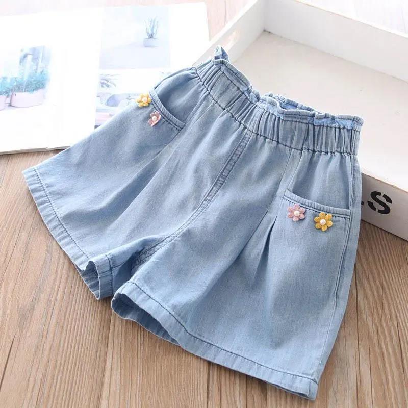 Girls Imitation Denim Shorts Summer Outer Wear Pants Baby Girl Summer Children's Clothes