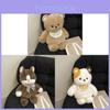 Cartoon Plush Bear Backpack For Kids With Animal Pattern And Curved Shoulder Straps