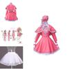 Sakura Girl Cosplay Costume Pink Battle Dress With Transparent Card Design